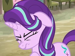 Size: 1417x1070 | Tagged: safe, screencap, starlight glimmer, pony, unicorn, g4, to where and back again, cropped, eyes closed, female, mare, solo