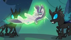 Size: 1815x1021 | Tagged: safe, screencap, starlight glimmer, changeling, pony, unicorn, g4, to where and back again