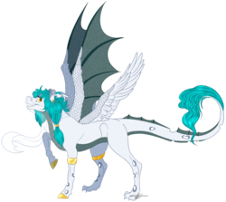 Size: 1184x1058 | Tagged: safe, artist:bijutsuyoukai, oc, oc only, oc:vlad, original species, four wings, male, simple background, solo, transparent background