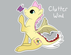 Size: 1024x788 | Tagged: safe, artist:tigerdc, oc, oc only, oc:clutter wind, hybrid, interspecies offspring, offspring, parent:discord, parent:fluttershy, parents:discoshy, solo