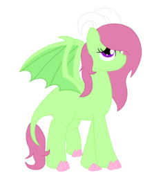 Size: 4200x5000 | Tagged: safe, artist:kannayui, oc, oc only, oc:rose thorn, dracony, hybrid, absurd resolution, interspecies offspring, magical lesbian spawn, offspring, parent:fluttershy, parent:princess ember, parents:embershy, randomverse, simple background, solo, transparent background