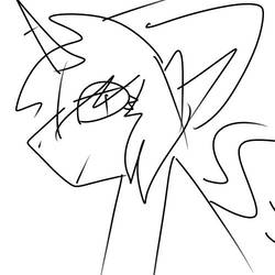 Size: 500x500 | Tagged: safe, artist:php115, oc, oc only, oc:wormfucker666, pony, medibang paint, monochrome, solo