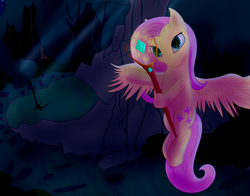 Size: 1988x1558 | Tagged: safe, artist:aterhut, fluttershy, pegasus, pony, g4, female, mare, solo, staff
