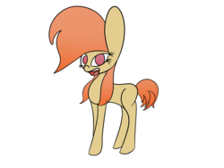 Size: 1600x1200 | Tagged: safe, artist:rafuki, oc, oc only, oc:amber rose, pony, gradient eyes, gradient mane, open mouth, simple background, solo, transparent background