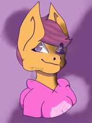 Size: 900x1200 | Tagged: safe, artist:ticc-tacc, scootaloo, oc, oc:ponytale scootaloo, anthro, comic:ponytale, g4, female, solo