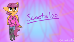 Size: 1920x1080 | Tagged: safe, artist:pinkieshy1012, scootaloo, oc, oc:ponytale scootaloo, anthro, comic:ponytale, g4, female, solo