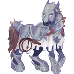 Size: 670x670 | Tagged: safe, artist:sitaart, oc, oc only, oc:kaolin, changeling, earth pony, pony, ponyfinder, armor, brown hair, brown mane, cleric, commission, dungeons and dragons, fantasy class, grey fur, male, pathfinder, pen and paper rpg, priest, rpg, simple background, solo, stallion, transparent background, weapon, whip