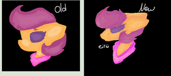 Size: 1069x480 | Tagged: safe, artist:cries-in-russian, scootaloo, oc, oc:ponytale scootaloo, pony, comic:ponytale, g4, solo