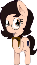 Size: 2000x3506 | Tagged: safe, artist:lavdraws, oc, oc only, pony, book, glasses, high res, simple background, solo, transparent background, vector