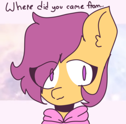 Size: 2792x2761 | Tagged: safe, artist:annilovessnans, scootaloo, oc, oc:ponytale scootaloo, anthro, comic:ponytale, g4, female, high res, solo