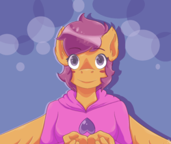 Size: 1024x866 | Tagged: safe, artist:cookiegirl500, scootaloo, oc, oc:ponytale scootaloo, anthro, comic:ponytale, g4, female, solo