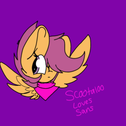 Size: 1024x1024 | Tagged: safe, artist:circuspaparazzi5678, scootaloo, oc, oc only, oc:ponytale scootaloo, pony, comic:ponytale, g4, solo