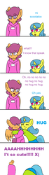 Size: 1160x4144 | Tagged: safe, artist:aysabivi138, lemon hearts, scootaloo, oc, oc:ponytale scootaloo, anthro, comic:ponytale, g4