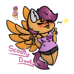 Size: 1024x1024 | Tagged: safe, artist:evalinnreneegrey3224, scootaloo, oc, oc only, oc:ponytale scootaloo, anthro, comic:ponytale, g4, female, solo