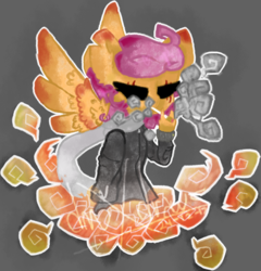 Size: 996x1037 | Tagged: safe, artist:dmixdraws, scootaloo, oc, oc only, oc:ponytale scootaloo, anthro, comic:ponytale, g4, female, solo, underfell, underfell scootaloo