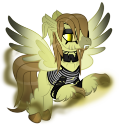 Size: 1573x1661 | Tagged: safe, artist:thecreativeenigma, oc, oc only, classical hippogriff, hippogriff, clothes, goth, male, nirvana, shirt, simple background, solo, transparent background