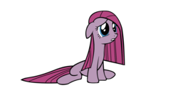 Size: 1280x720 | Tagged: safe, artist:icicle-niceicle-1517, artist:ikillyou121, pinkie pie, earth pony, pony, g4, party of one, alternate hairstyle, colored, female, floppy ears, mare, pinkamena diane pie, sad, simple background, solo, transparent background