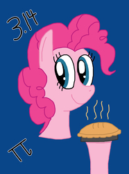 Size: 2214x2982 | Tagged: safe, artist:sb1991, pinkie pie, earth pony, pony, g4, bust, food, high res, numbers, pi day, pie, symbol