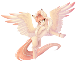 Size: 1390x1146 | Tagged: safe, artist:monogy, oc, oc only, oc:lyshuu, pegasus, pony, colored wings, colored wingtips, female, mare, one eye closed, simple background, solo, transparent background, wink