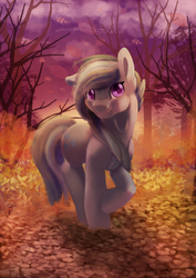 Size: 1414x2000 | Tagged: safe, artist:discorded, artist:jessi_lionheart, marble pie, earth pony, pony, g4, collaboration, female, forest, mare, smiling, solo