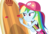 Size: 1003x686 | Tagged: safe, artist:ilaria122, edit, gladys, rainbow dash, human, blue crushed, equestria girls, g4, my little pony equestria girls: better together, belly button, blushing, cargo ship, he doesn't deserve you, midriff, rainbow dash's beach shorts swimsuit, shipping, simple background, surfboard, transparent background