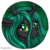 Size: 425x425 | Tagged: safe, artist:kassberke, queen chrysalis, changeling, changeling queen, g4, bust, crown, fangs, female, green background, jewelry, looking at you, regalia, simple background, smiling, solo