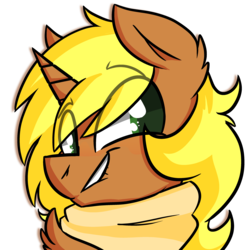 Size: 3000x3000 | Tagged: safe, artist:themodpony, oc, oc only, oc:rock, bust, chest fluff, clothes, floppy ears, high res, male, portrait, scarf, simple background, solo, transparent background