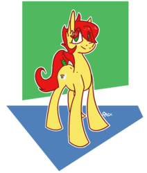 Size: 806x951 | Tagged: safe, artist:omegapex, oc, oc only, oc:happy hooves, earth pony, pony, simple background, solo, transparent background
