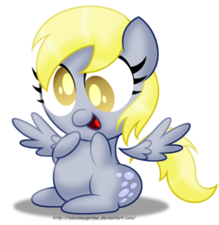 Size: 2000x2047 | Tagged: safe, artist:aleximusprime, derpy hooves, pegasus, pony, g4, chibi, chubby, cute, derpabetes, female, high res, looking at you, mare, simple background, solo, transparent background