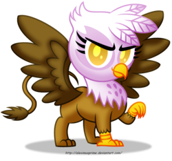 Size: 1600x1493 | Tagged: safe, artist:aleximusprime, gilda, griffon, g4, chibi, female, looking at you, simple background, solo, transparent background