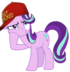 Size: 7000x7200 | Tagged: safe, artist:tardifice, edit, starlight glimmer, pony, g4, absurd resolution, crossover, female, get smoked, hat, persona, persona 5, simple background, solo, transparent background, vector