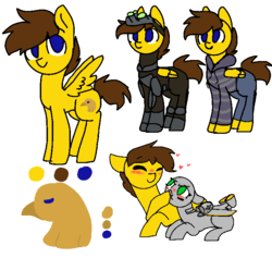 Size: 750x710 | Tagged: safe, artist:nootaz, oc, oc only, oc:blu skies, oc:sierra summit, original species, plane pony, pony, a-10 thunderbolt ii, clothes, commission, hoodie, plane, reference sheet, simple background, splinter cell, transparent background