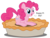 Size: 2700x2050 | Tagged: safe, artist:bladedragoon7575, pinkie pie, g4, cute, food, high res, pi day, pie, pun, simple background, transparent background, visual pun