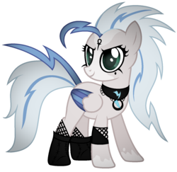 Size: 1344x1308 | Tagged: safe, artist:thecreativeenigma, oc, oc only, pegasus, pony, choker, colored wings, female, goth, mare, metallica, multicolored wings, simple background, solo, transparent background