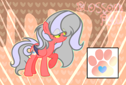 Size: 2816x1900 | Tagged: safe, artist:macaroonburst, oc, oc only, oc:blossom paw, pegasus, pony, colored wings, female, mare, multicolored wings, reference sheet, solo, two toned wings