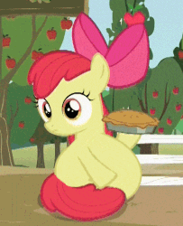 Size: 450x554 | Tagged: safe, artist:secretgoombaman12345, edit, edited screencap, screencap, apple bloom, earth pony, pony, brotherhooves social, g4, adorabloom, adorafatty, animated, apple blob, belly, big belly, chubby bloom, cute, eating, explicit source, fat, fat edit, female, filly, food, gif, jiggle, majestic as fuck, messy eating, pie, silly, silly filly, silly pony, squishy, stuffed, stuffing, uncouth, weight gain