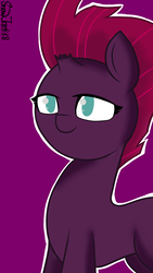 Size: 720x1280 | Tagged: safe, artist:php97, tempest shadow, pony, g4, my little pony: the movie, cute, female, no pupils, purple background, simple background, solo, tempestbetes