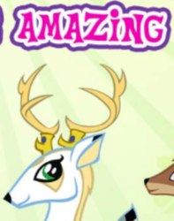 Size: 565x717 | Tagged: safe, gameloft, king aspen, deer, g4, amazing, cropped, meme, wow! glimmer