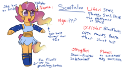 Size: 1398x778 | Tagged: safe, artist:synnibear03, scootaloo, oc, oc only, oc:ponytale scootaloo, anthro, comic:ponytale, g4, clothes, dress, female, outertale, outertale scootaloo, solo