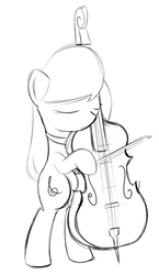 Size: 348x600 | Tagged: safe, artist:erthilo, octavia melody, earth pony, pony, ask octavia, g4, ask, cello, female, musical instrument, solo