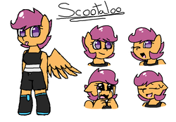 Size: 1086x756 | Tagged: safe, artist:synnibear03, scootaloo, oc, oc only, oc:ponytale scootaloo, anthro, comic:ponytale, g4, female, solo