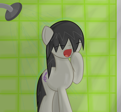 Size: 700x647 | Tagged: safe, artist:erthilo, octavia melody, earth pony, pony, ask octavia, g4, ask, female, shower, showering, solo