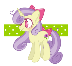 Size: 1024x936 | Tagged: safe, artist:chococakebabe, oc, oc only, oc:meadow blossom, pony, unicorn, bow, female, hair bow, mare, simple background, solo, tail bow, transparent background