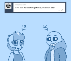 Size: 924x792 | Tagged: safe, artist:synnibear03, scootaloo, oc, oc:ponytale scootaloo, anthro, comic:ponytale, g4, monochrome, sans (undertale), undertale