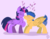 Size: 3800x3000 | Tagged: safe, artist:glitterstar2000, flash sentry, twilight sparkle, alicorn, pony, g4, blushing, boop, excited, female, high res, male, mare, noseboop, ship:flashlight, shipping, stallion, straight, tail wag, twilight sparkle (alicorn)