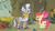 Size: 1280x720 | Tagged: safe, screencap, apple bloom, zecora, earth pony, pony, zebra, bridle gossip, g4, duo, ear piercing, earring, female, filly, jewelry, leg rings, mare, neck rings, piercing, zecora's hut