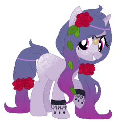 Size: 373x382 | Tagged: safe, artist:lanas-storage, oc, oc only, pony, flower, flower in hair, simple background, solo, transparent background