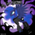 Size: 4823x4823 | Tagged: safe, artist:darkest-lunar-flower, princess luna, alicorn, pony, tumblr:mythical high, g4, absurd resolution, clothes, edgy, female, nightmare luna, slit pupils, solo, spread wings, wings