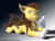 Size: 1200x900 | Tagged: safe, artist:idsaybucketsofart, oc, oc:keystroke, bat pony, hybrid, 3d, glasses, lying, lying down, simple background