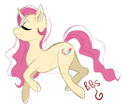 Size: 1024x931 | Tagged: safe, artist:berry-bliss-sundae, oc, oc only, oc:berry bliss sundae, pony, unicorn, cute, female, mare, simple background, solo, trotting, watermark, white background